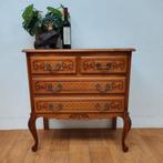 Vintage houten Queen Ann ladekastje dressoir ladekast 907, Valkenswaard, Gebruikt, Info@flashbackfurniture.nl, Eikenhout