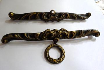 Vintage krullige Schellekoord ornamenten * Messing beschikbaar voor biedingen