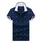 Blauwe mier print heren polo (shirt mannen nette casual), Verzenden, Nieuw, Blauw