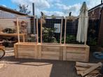 Handmade houten plantenbakken, gemaakt van pallethout, Tuin en Terras, Bloembakken en Plantenbakken, Ophalen, Tuin, Zo goed als nieuw