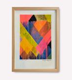 Maya Hayuk, riso print ingelijst - genummerd gesigneerd, Antiek en Kunst, Ophalen of Verzenden