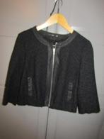G633 Dreamstar mt 42 jasje kort cropped zwart gobelin rits, Kleding | Dames, Dreamstar, Verzenden, Zwart, Maat 42/44 (L)