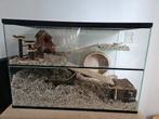Terrarium/hamsterhok met schuifruiten (incl. toebehoren), Dieren en Toebehoren, Minder dan 75 cm, Zo goed als nieuw, Hok, Ophalen