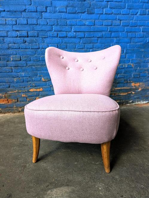 Vintage fauteuil - Theo Ruth voor Artifort- 1950s, Huis en Inrichting, Stoelen, Gebruikt, Eén, Hout, Stof, Overige kleuren, Ophalen