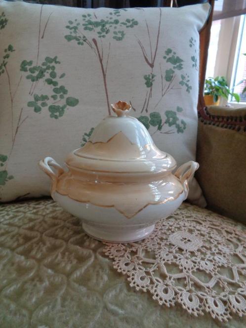 Brocante Grote Suikerpot ** Mimosa **, Antiek en Kunst, Antiek | Servies los, Ophalen of Verzenden