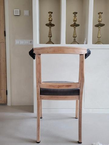 4 Ramskop eetkamerstoelen - Grijze bekleding beschikbaar voor biedingen