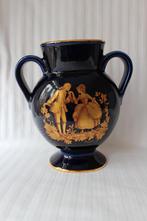 Vintage Limoges Castel cobalt blauw grote vaas, Ophalen of Verzenden