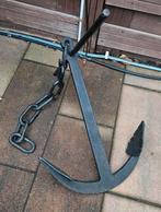 Zwart Anker met Ketting - Decoratief.  Stokanker, Watersport en Boten, Ophalen, Gebruikt, Overige typen