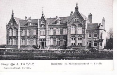 ZWOLLE,- Industrie-en Huishoudschool. Tevens loterij. 29-01, Verzamelen, Ansichtkaarten | Nederland, Ongelopen, Overijssel, Voor 1920