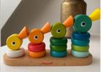 JANOD houten eendenfamilie voor uren speelplezier 1-3jr, Ophalen of Verzenden, Gebruikt, Overige typen
