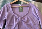 H&M Lila paars body lange mouw stretch rib mt XL nieuw, H&M, Verzenden, Paars, Maat 46/48 (XL) of groter