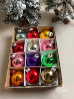 Oude gekleurde uni kerstballen klein, Diversen, Kerst, Ophalen of Verzenden, Gebruikt