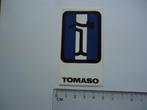 sticker oud TOMASO logo auto oldtimer retro car pantera p72, Verzenden, Zo goed als nieuw, Bedrijf of Vereniging