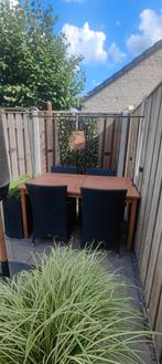 Tuintafel plus 4 stoelen en lamp plus rek, Tuin en Terras, Ophalen of Verzenden, Zo goed als nieuw