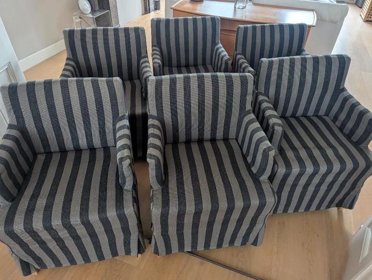 6 eetkamerstoelen, merk Moroso, Huis en Inrichting, Stoelen, Gebruikt, Vijf, Zes of meer stoelen, Stof, Overige kleuren, Ophalen