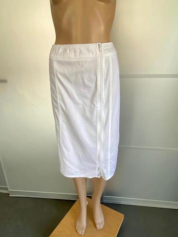 J388 Giorgia Grati maat 42=L designer rok rokje wit vintage beschikbaar voor biedingen