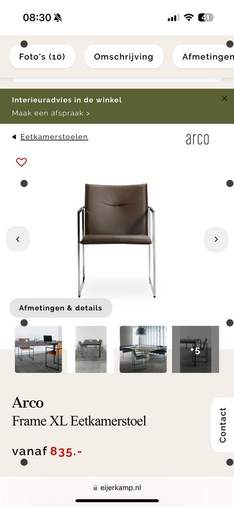 2 stoelen replica Arco Frame XL, Huis en Inrichting, Stoelen, Gebruikt, Twee, Ophalen of Verzenden