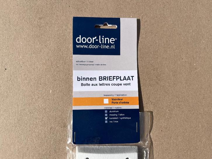 NIEUW in de verpakking. Doorline binnen briefplaat., Tuin en Terras, Brievenbussen, Nieuw, Brievenbusklep, Kunststof, Ophalen of Verzenden
