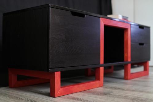Upcycled TV Meubel met Verlichting, Huis en Inrichting, Kasten | Televisiemeubels, Nieuw, Minder dan 100 cm, 100 tot 150 cm, 25 tot 50 cm