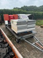 Platte aanhanger met meesturende assen, Ophalen, Gebruikt