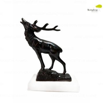 Brons Beeldje van Edelhert beschikbaar voor biedingen