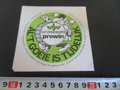 sticker strip grote trom uitzendburo prowin rotterdam ehv br, Verzamelen, Stickers, Zo goed als nieuw, Bedrijf of Vereniging, Ophalen
