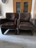 4 eetkamerstoelen op wielen, Huis en Inrichting, Stoelen, Ophalen, Gebruikt, Bruin