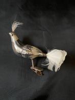 Vintage Antiek glazen vogel op knijperveer (kerstbal), Ophalen, Gebruikt