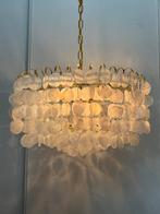XL capiz grote schelpen lamp hanglamp 60 cm goud frame, Huis en Inrichting, Lampen | Hanglampen, Ophalen of Verzenden, Baak, Baak
