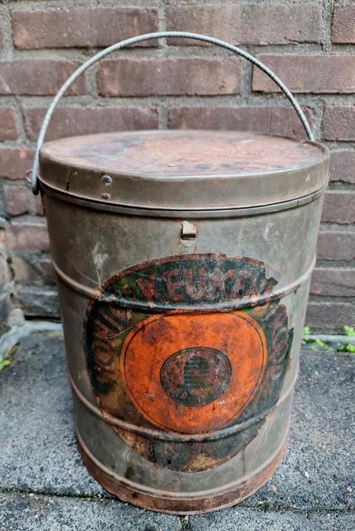 Honig Keukenstroop blik antiek oranje bijenkorf label uniek, Verzamelen, Blikken, Gebruikt, Overige, Overige merken, Ophalen
