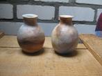 2 kleine keramieken decoratieve vaasjes handgemaakt, Antiek en Kunst, Kunst | Designobjecten, Ophalen of Verzenden