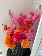 Prachtig nieuw kunstbloemen roze/oranje zonder vaas, Ophalen of Verzenden, Nieuw, Binnen