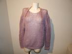 Essentiel Antwerp paarse grof gebreide trui glitter draad L