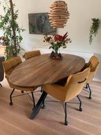 Eettafel, ovaal/eivorm, eiken, 200x120, Ophalen, 100 tot 150 cm, Eikenhout, 200 cm of meer