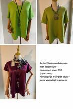 3 blouses met korte mouw voor €35 ipv €150, Ophalen of Verzenden, Nieuw, Maat 38/40 (M), Groen