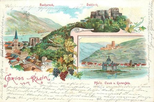 (701-252-049) Gruss vom Rhein Litho, Verzamelen, Ansichtkaarten | Buitenland, Duitsland, Verzenden