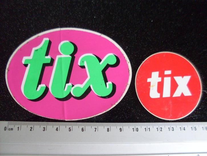 2x sticker tix logo, Verzamelen, Stickers, Zo goed als nieuw, Merk, Verzenden