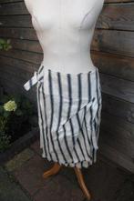Wikkelrok beige/ blauw Erny van Reymersdal mt 38 Vaste OPR, Kleding | Dames, Rokken, Maat 38/40 (M), Blauw, Erny van Reymersdal