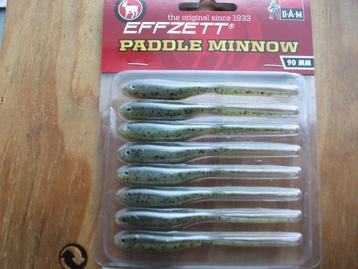 8 stuks DAM Effzett Paddle Minnow / roofvis shads / kunstaas beschikbaar voor biedingen