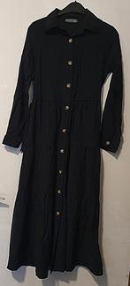Zwarte Jurk met Knopen - Maat S - Ophalen in den haag., Ophalen, Zwart, Maat 36 (S), Gedragen