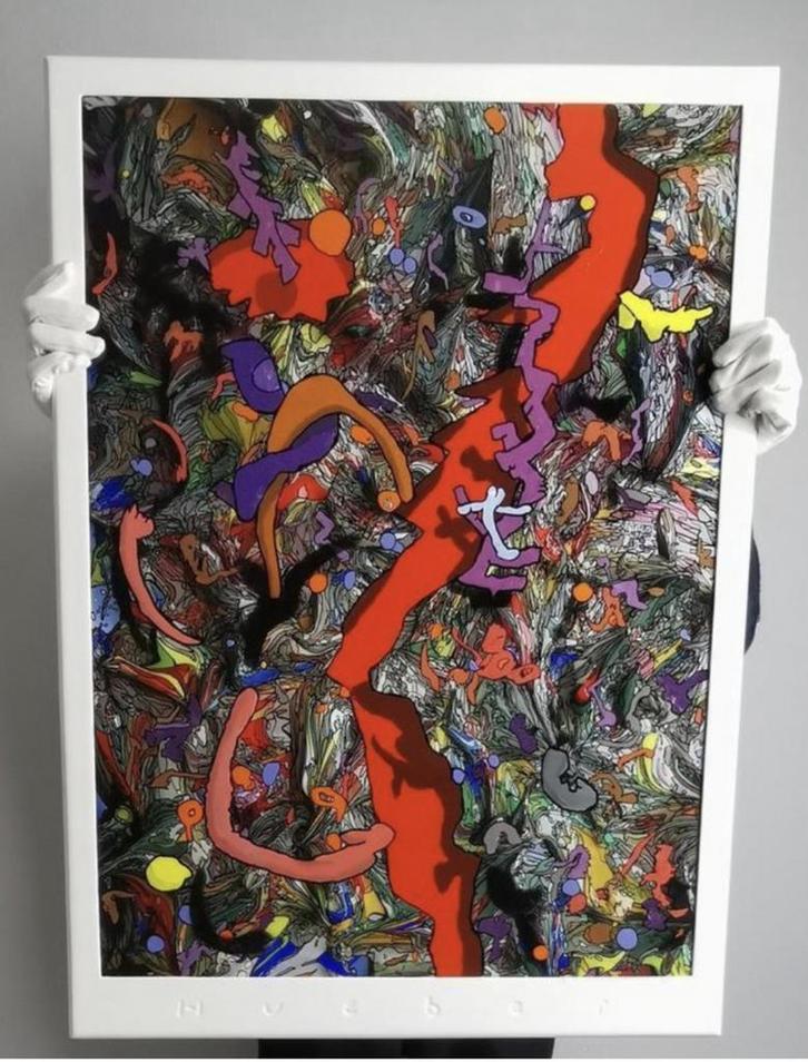 Lovebyhueber nr 66 (Love), Antiek en Kunst, Kunst | Schilderijen | Abstract, Ophalen of Verzenden
