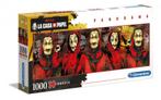 Clementoni: Netflix La Casa de Papel Panorama 1000 stukjes, Ophalen of Verzenden, 500 t/m 1500 stukjes, Nieuw, Legpuzzel
