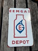 Emaille reclamebord eemgas depot, Ophalen of Verzenden