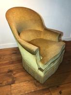 Boudoir cocktail fauteuiltje, velours stof, vintage design, Huis en Inrichting, Fauteuils, 75 tot 100 cm, Ophalen of Verzenden