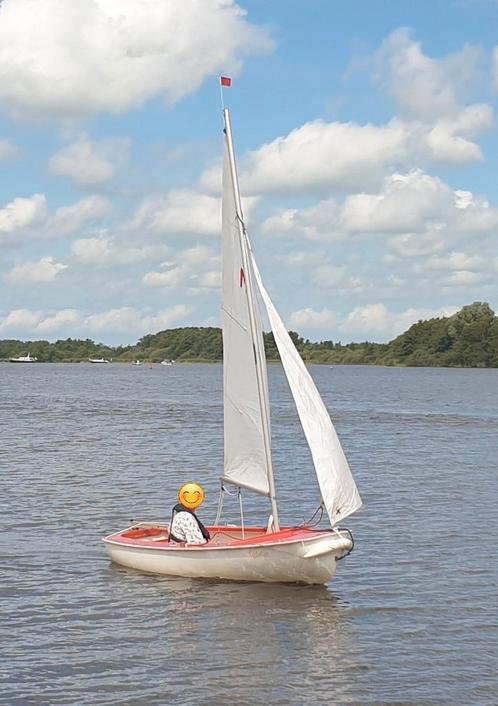 Zeilbootje Middellandse  Zeejol compleet, Watersport en Boten, Open zeilboten, Gebruikt, 3 tot 6 meter, Polyester, Geen motor