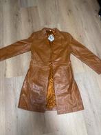 Bruin Echte leren damesjas - Maat 38, Ophalen of Verzenden, Zo goed als nieuw, Maat 38/40 (M), Bruin