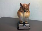 Uil aroma lamp - porselein - 23 cm, Ophalen of Verzenden, Gebruikt, Overige materialen, Dierenbeeld