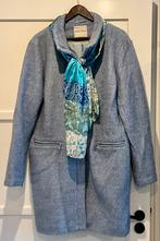 Warme Mantel - Maat 46, Blauw, Maat 46/48 (XL) of groter, Ophalen of Verzenden, Zo goed als nieuw