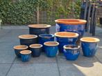 Geglazuurde bloempotten, Tuin en Terras, Gebruikt, Rond, Minder dan 40 cm, Tuin