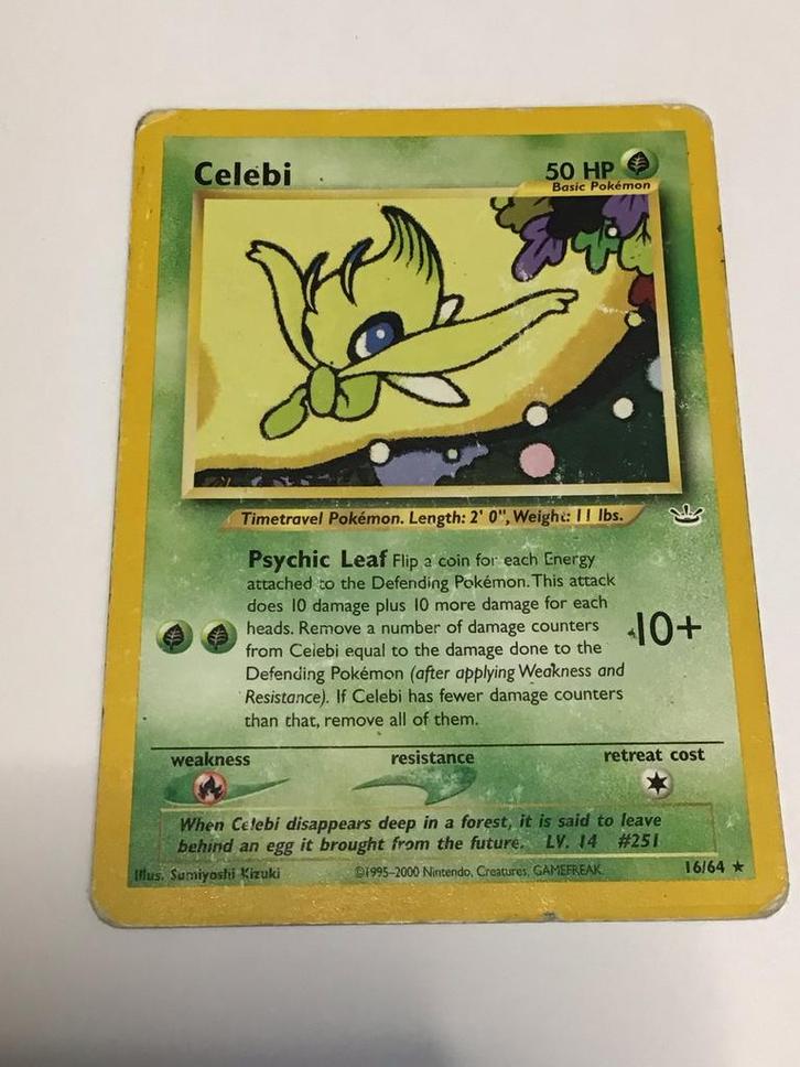 Celebi - Neo Revelation 16/64 - Pokémonkaart, Hobby en Vrije tijd, Verzamelkaartspellen | Pokémon, Gebruikt, Losse kaart, Ophalen